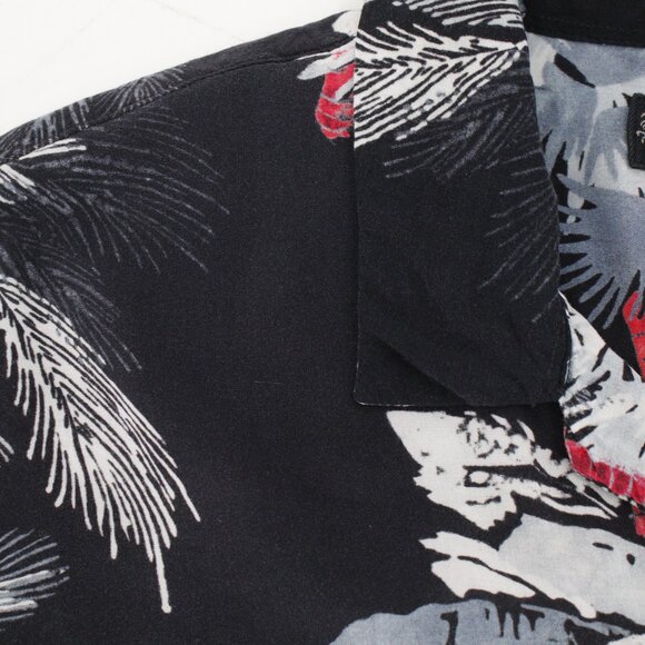 All saints shirt men's small Monteverde floral printed poplin viscose casual fun - Picture 14 of 14